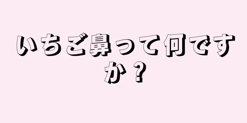 いちご鼻って何ですか？