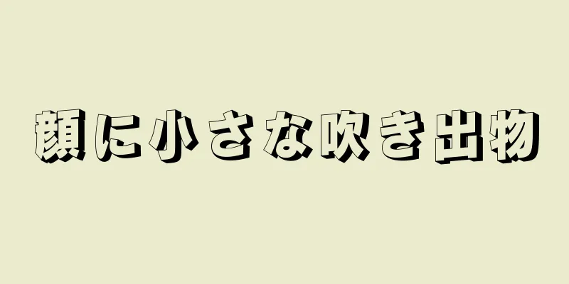 顔に小さな吹き出物