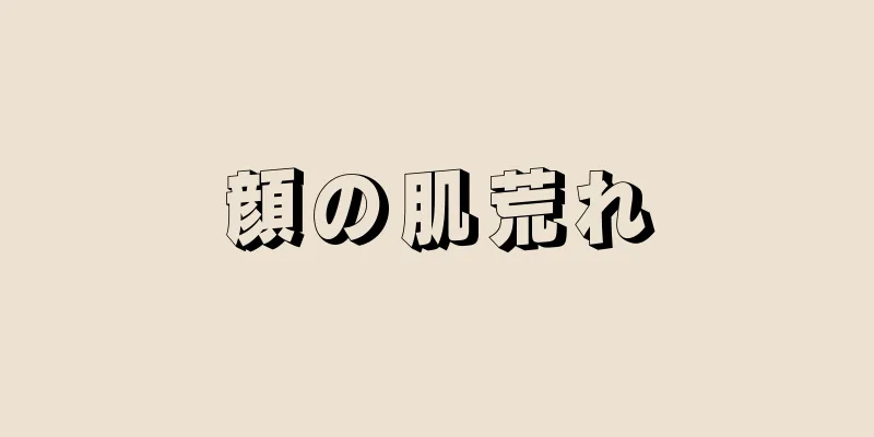顔の肌荒れ