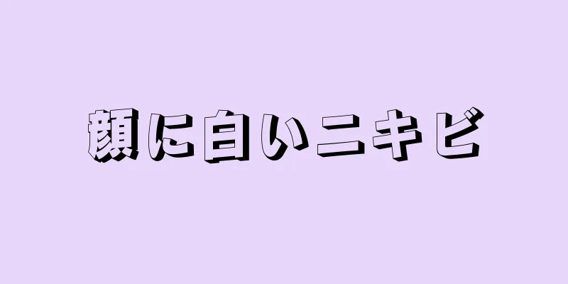 顔に白いニキビ