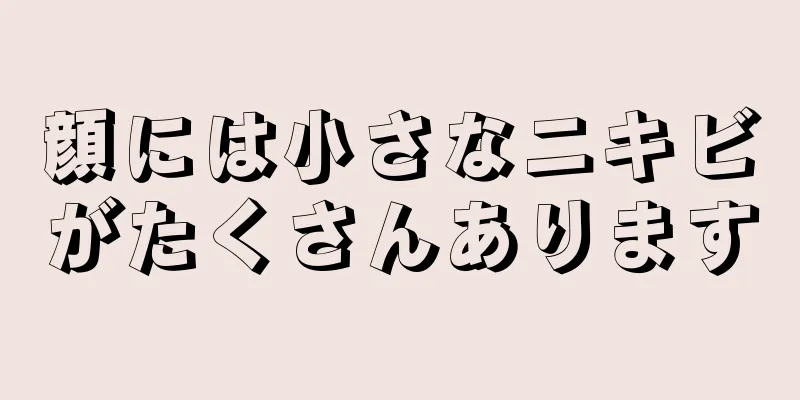 顔には小さなニキビがたくさんあります