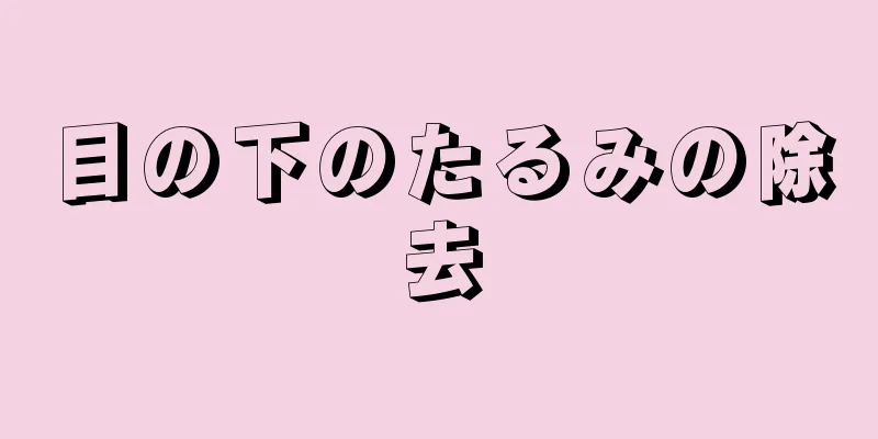 目の下のたるみの除去
