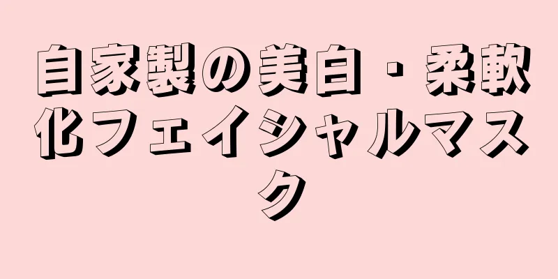 自家製の美白・柔軟化フェイシャルマスク