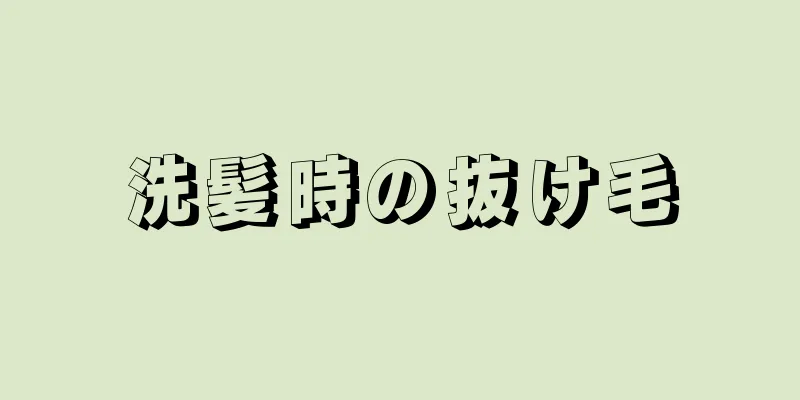 洗髪時の抜け毛