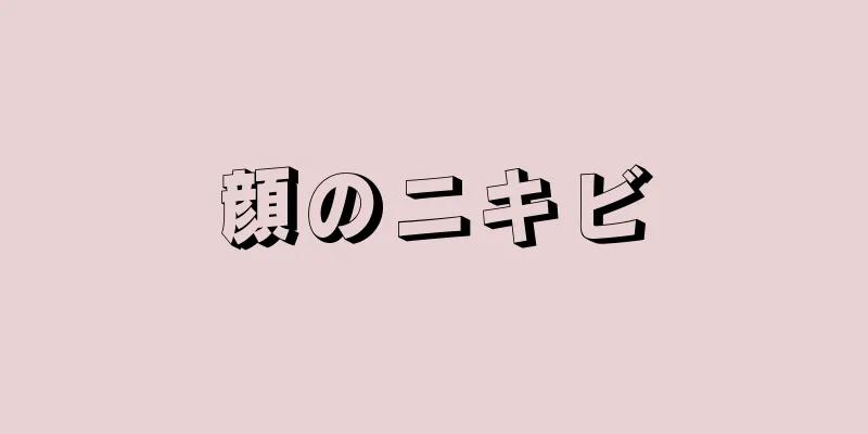 顔のニキビ