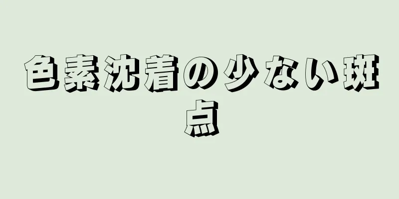 色素沈着の少ない斑点