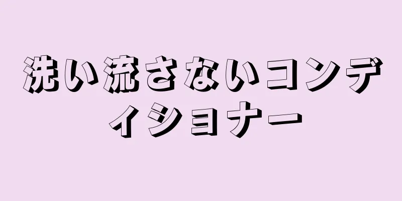 洗い流さないコンディショナー