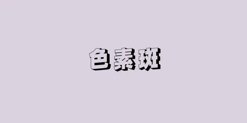 色素斑